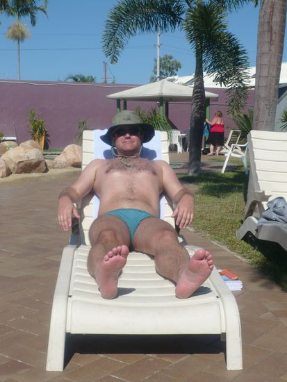 Michi beim Sonnenaden