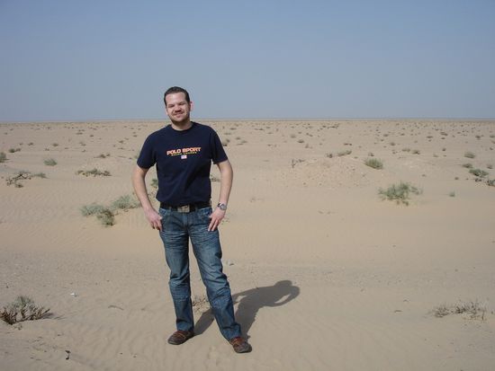 Einfach nur Wüste und Steppe, auch auf dem Bild unten.