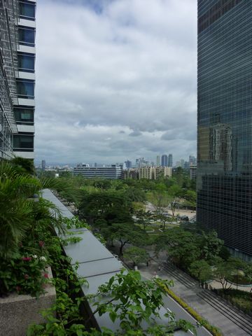 Aussicht von der Restaurantterasse im Office