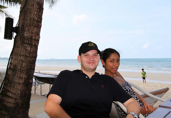 Morgens beim Fruehstueck.