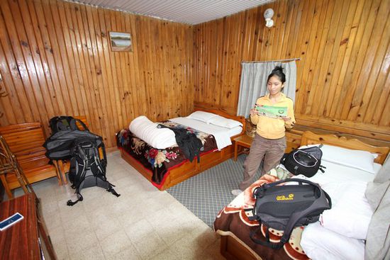 Dieses Zimmer war schon mit das Beste was wir auf der Tour hatten.