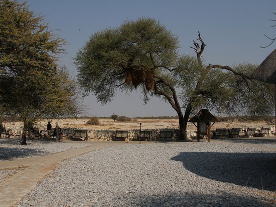 Hier die Sicht von unserem Bungalow, also wirklich direkt dran.