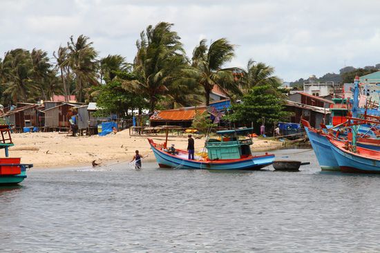 Der Hafen mit Fischerbooten von Phu Quoc