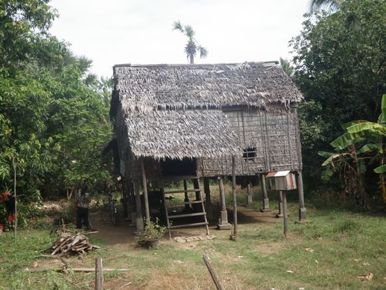Typisches Haus in Kambodscha.