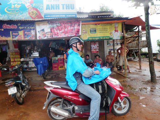 Schaut lächerlich aus, aber es gab leider kein anderes Moped.