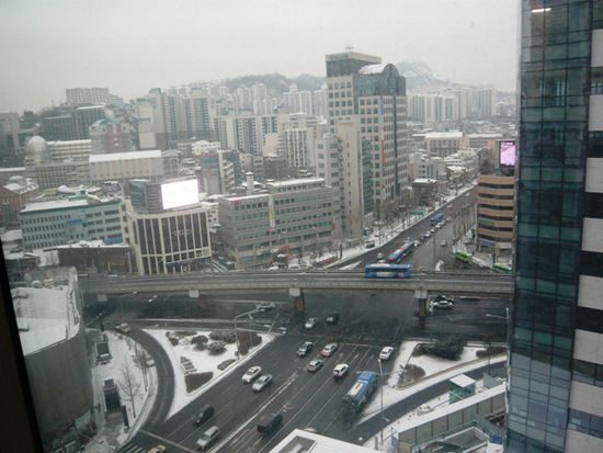 Seoul von unserem Hotelzimmer aus