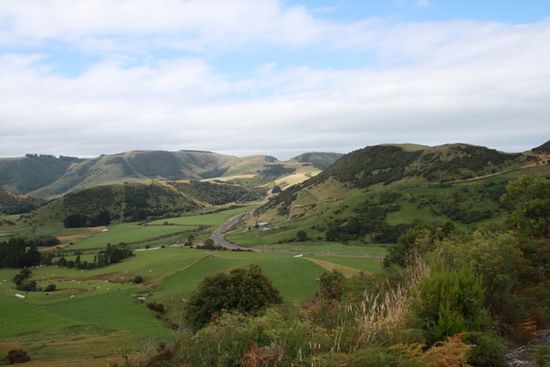 Eine der vielen Kurven in den Catlins