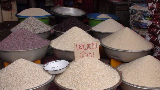 viele verschiedene Sorten Sticky Rice