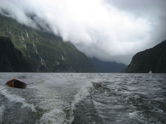 milford sound...hier waren wir tauchen,aber dazu im naechsten bericht mehr