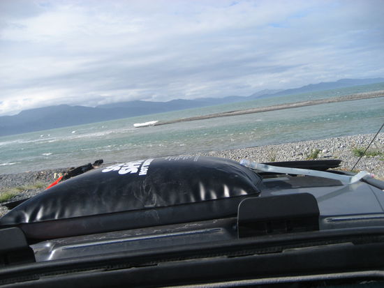 der blick aus unserem skyroof und unsere solarshower