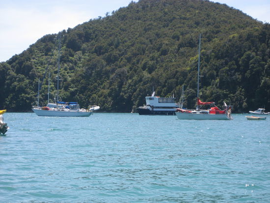 das boot in der mitte war unser hostel fuer die nacht (nina,die parore gibt es nicht mehr,dafuer nun die cat-a-rac)