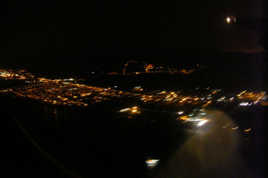 Lima bei Nacht im Landeanflug