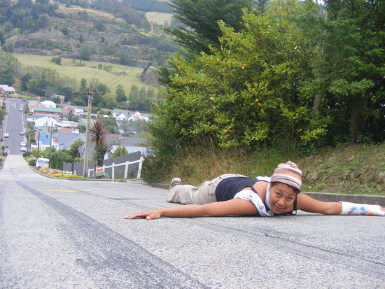 Baldwin Street, lt. dem Guinessbuch der Rekorde, steilste Strasse der Welt