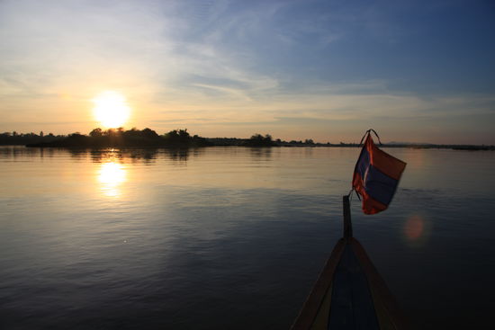 Auf der Heimfahrt von unserer Bootstour sahen wir diesen herrlichen Sonnenuntergang.