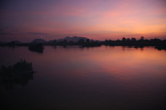 Sunset waehrend dem Abendessen in Don Det.