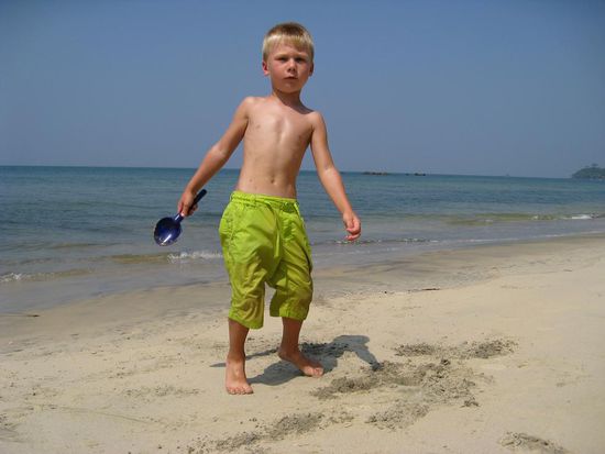 Badespass... 3 km Sandstrand ganz alleine...