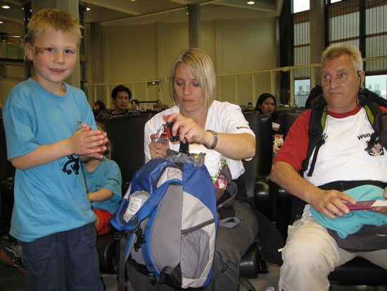 Warten auf den Weiterflug in Taipeh