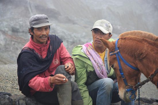 wer zu faul war, der konnte auch mit dem Pferd zum Kraterrand.....
