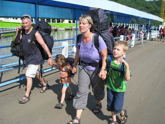 Endspurt zum Minibus und weiter in Richtung Beach