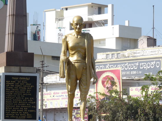 Mahatma Gandhi Statue in Mysore....the Father of Nation
