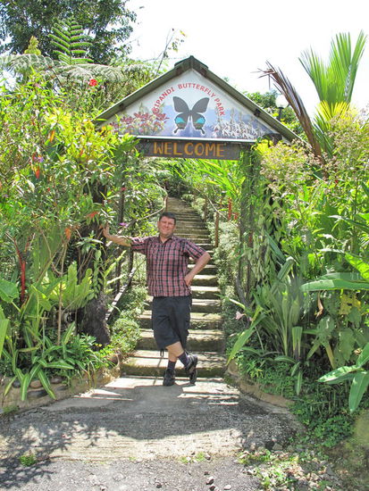 Am Eingang des Kipandi Butterfly Park