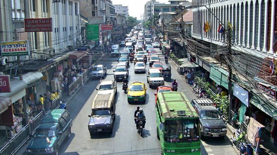 Der Verkehr sorgt für reichlich schlechte Luft