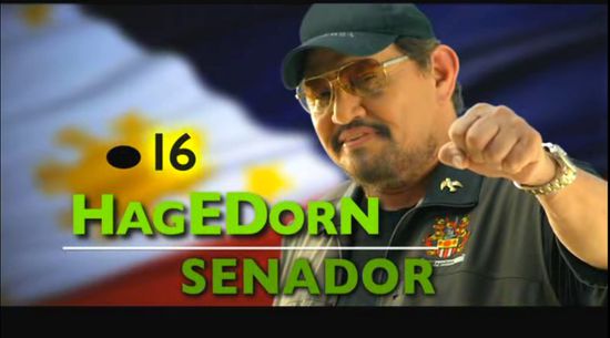 Wahlplakat von Bürgermeister Hagedorn.