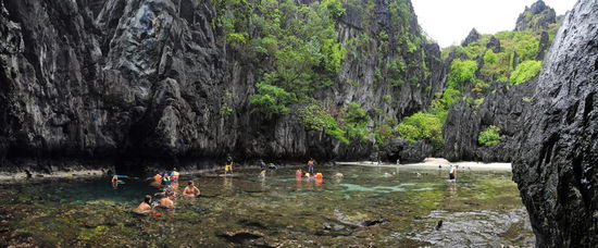 Foto auf wackligen Füßen: die Lagune des Secret Beach.