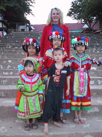 Akha-Kinder am Golden Triangle
