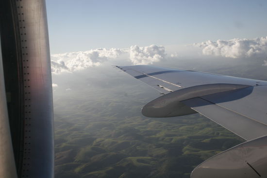 Auf dem Flug nach Recife.