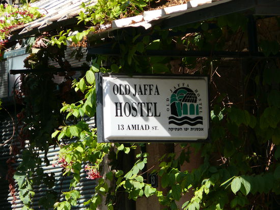Eingang zu meinem Hostel "Old Jaffa"