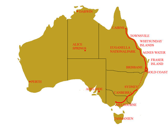 Route 1. Teil (alleine unterwegs)