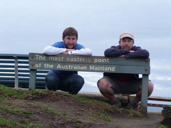 Ich und Andi am östlichsten Punkt Australien... Und Andi fühlte sich fast wie daheim 