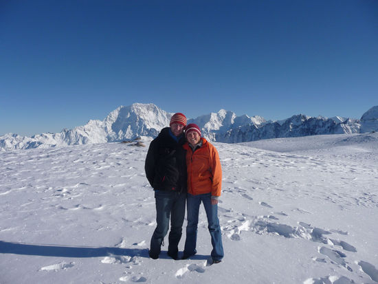 Landung auf ca. 3200m, im Hintergrund Mount Cook