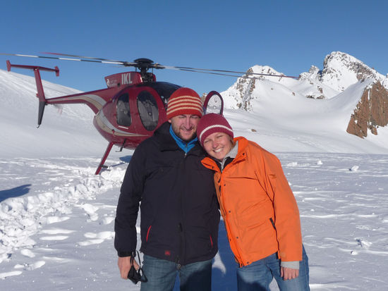 Unser Heli (Sonne und Schnee haben brutal geblendet)