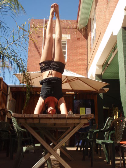 Echuca Hostel auf´m Tisch