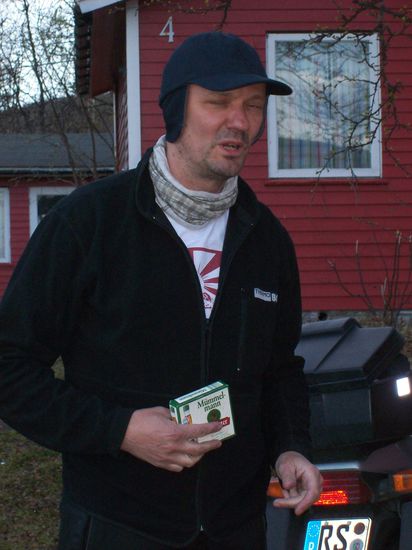 Schon häftig die Hütte, da brauch man erstmal einen Scluck.