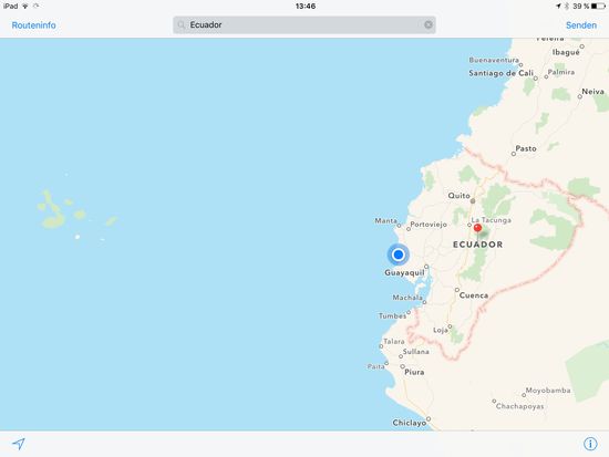 Habe noch erweitert, damit man die Entfernung zu den Galapagos abschätzen kann