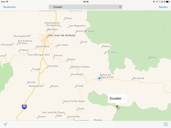 Baños de Agua Santa, ein Traum da