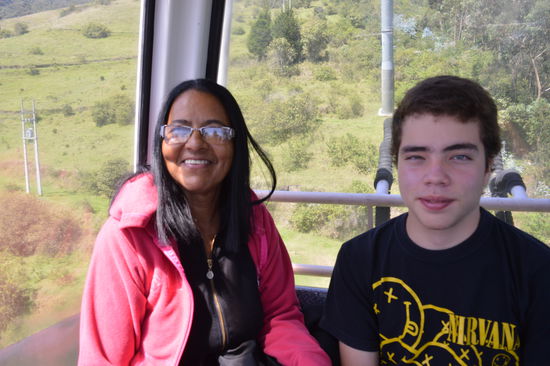 Fabiola und ihr Enkel Niko mit uns auf dem Weg zur Bergstation des Rucu Pichincha