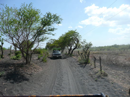 Auf dem Weg zum Vulkan Cerro Negro
