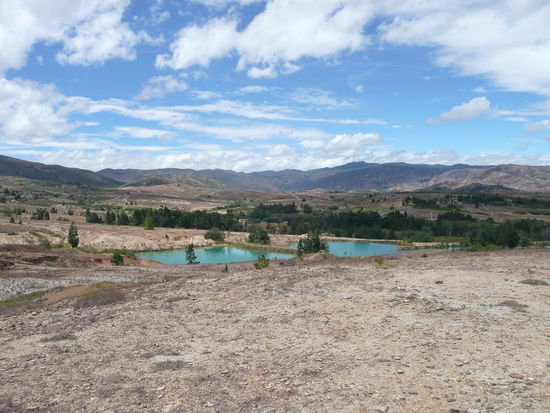 Blick auf die Pozos Azules