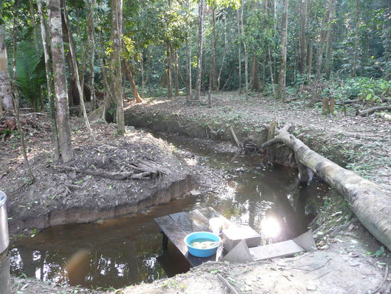 Hier wurde geduscht, gewaschen und die Zaehne geputzt