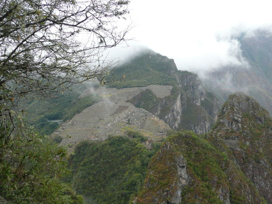 Aussicht von der Mitte vom Wayna Picchu