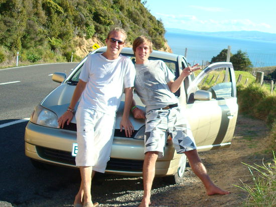 Unser neues Auto, hier auf der Coromandel Halbinsel