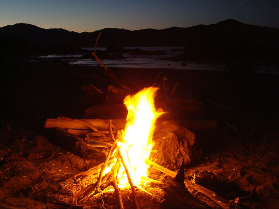 Lagerfeuer in Hicks Bay
