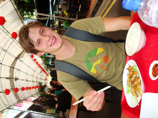 Tino und ??? auf dem Teller! ach ja und Reis!