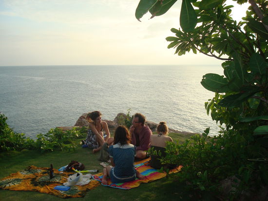 Bei Sonnenuntergang auf einem wunderschoenen view point