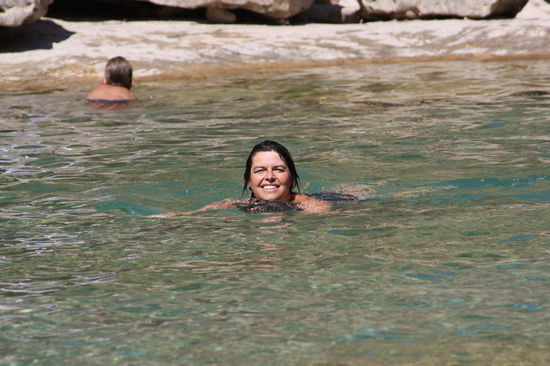 in dessen Becken man prima Schwimmen konnte (sofern man die Wassertemperatur ertrug).