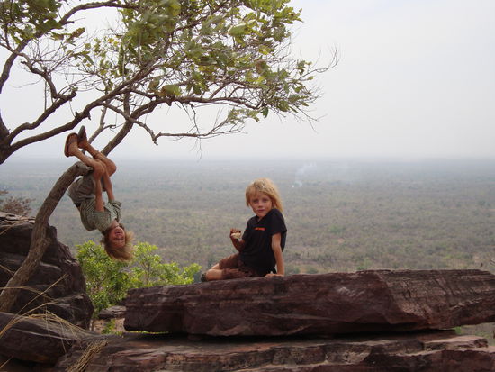Oben angekommen machen wir erstmal eine Pause.